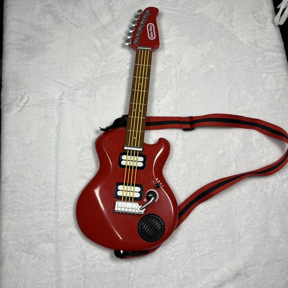 Little Tikes My Real Jam Electric Guitar TESTED Red Excellent Whammy Bar Strap